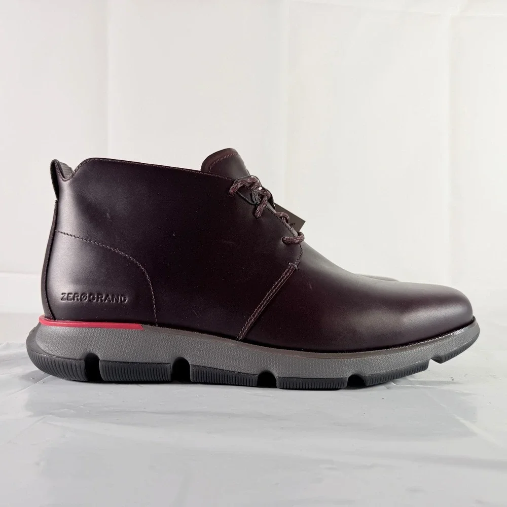 Cole Haan 4.ZERØGRAND Waterproof Chukka Boot Men's 10 W Pinot Magnet C34855